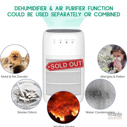 Air Purifier Dehumidifier Q10 HEPA Filter - Appliances > Aroma Diffusers & Humidifiers > Purifiers