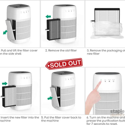 Air Purifier Dehumidifier Q10 HEPA Filter - Appliances > Aroma Diffusers & Humidifiers > Purifiers