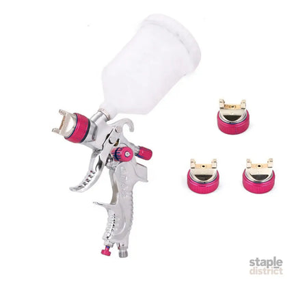Air Spray Gun HVLP Kit Paint Gun Gravity Feed Air Spray Gun Airbrush Painting Tool 3 Nozzle 1.4mm 1.7mm 2mm With Tips