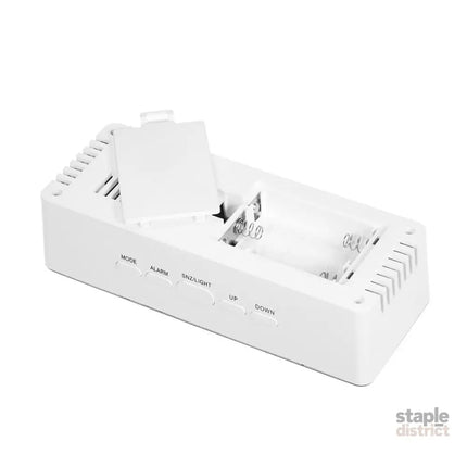 Alarm Clock Digital Led Mirror Desk Silver-2018816653667733507