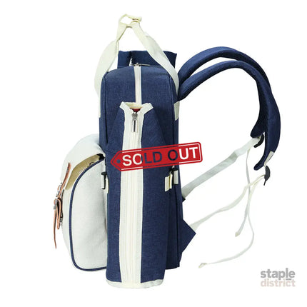 Alfresco 4 Person Picnic Basket Set Backpack Bag Insulated Blue - Outdoor Recreation > Picnic > Picnic Baskets