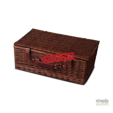 Alfresco 4 Person Picnic Basket Set Insulated Blanket Storage Bag - Outdoor Recreation > Picnic > Picnic Baskets
