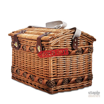 Alfresco 4 Person Picnic Basket Set Storage Blanket - Outdoor Recreation > Picnic > Picnic Baskets