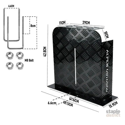 Alpen Outdoor Base 2mm Aluminum Diesel Heater Fuel Tank Cover Heavy Duty Protective Guard for 10L 15L Tanks Simple