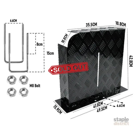 Alpen Outdoor Base 2mm Aluminum Diesel Heater Fuel Tank Cover Heavy Duty Protective Guard for 10L 15L Tanks Simple
