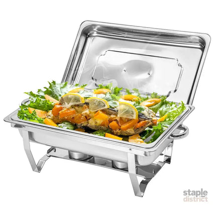 Alston 9L Chafing Dish Set Premium 410 Stainless Steel Buffet Warmer Bain Marie Food Server with Fuel Holders & Lid
