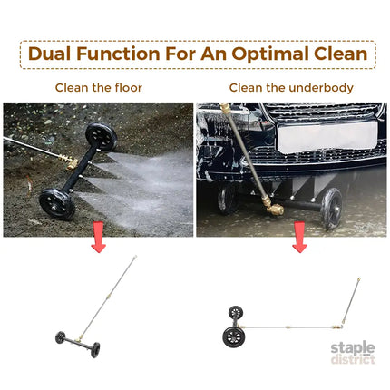 Alston Pressure Water Spray Car Undercarriage Cleaner Washer Max 4000PSI Chassis Washer Surface Cleaner 1/4 Quick