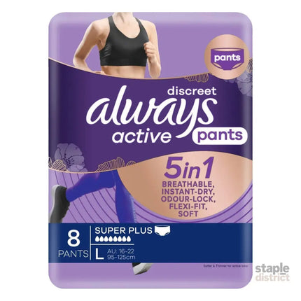 Always Discreet 5 in 1 Pants Large 16-22 95-125cm 8 Pack-2050056843786588160