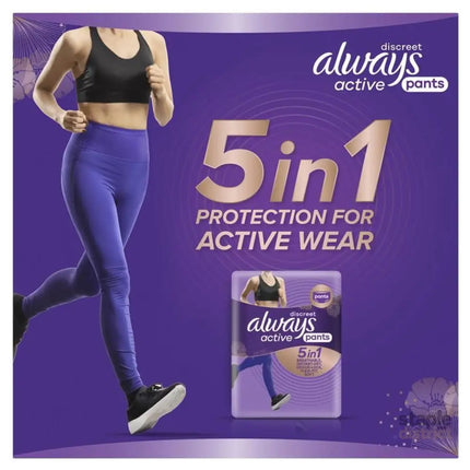Always Discreet 5 in 1 Pants Large 16-22 95-125cm 8 Pack x3-2050056844122132484