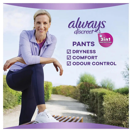 Always Discreet Night Pants Large 16-22 95-125cm 70-100cm 8 Pack-2050056843291660291