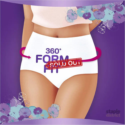 Always Discreet Night Pants Large 16-22 95-125cm 70-100cm 8 Pack x3-2050056843618816001