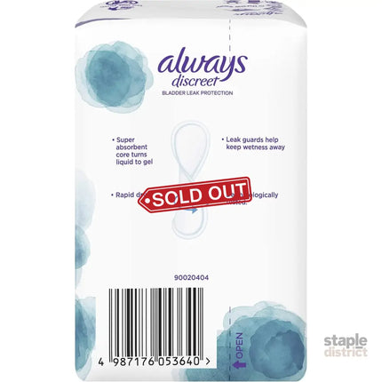 Always Small Discreet Bladder Leak Protection Pads 20 Pack-2050056844835164162
