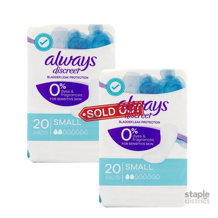 Always Small Discreet Bladder Leak Protection Pads 20 Pack x2-2050056845007130624