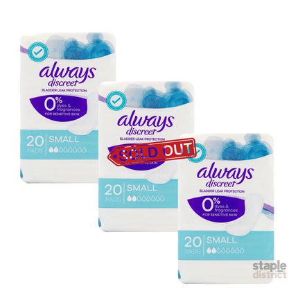 Always Small Discreet Bladder Leak Protection Pads 20 Pack x3-2050056845162319872