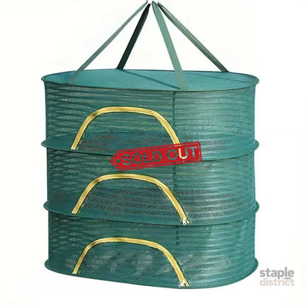 Anti Mosquito Fully Enclosed Drying Net Basket for Fish Vegetables Fruit Herbs - Double layer - Appliances > Kitchen
