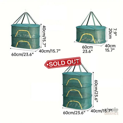 Anti Mosquito Fully Enclosed Drying Net Basket for Fish Vegetables Fruit Herbs - Double layer - Appliances > Kitchen