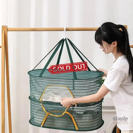 Anti Mosquito Fully Enclosed Drying Net Basket for Fish Vegetables Fruit Herbs - Double layer - Appliances > Kitchen