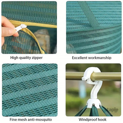 Anti Mosquito Fully Enclosed Drying Net Basket for Fish Vegetables Fruit Herbs - Double layer - Appliances > Kitchen