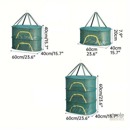 Anti Mosquito Fully Enclosed Drying Net Basket for Fish Vegetables Fruit Herbs - Double layer - Appliances > Kitchen