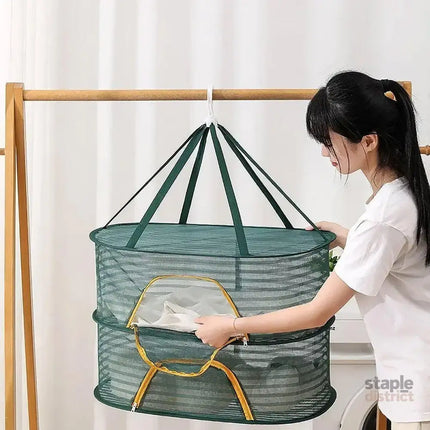 Anti Mosquito Fully Enclosed Drying Net Basket for Fish Vegetables Fruit Herbs - Double layer - Appliances > Kitchen