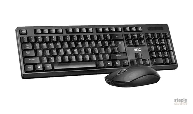 AOC KM210B/97 Home & Office Wireless Keyboard & Mouse Combo 2.4G USB Black - Electronics > Computer Accessories >