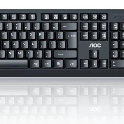 AOC KM210B/97 Home & Office Wireless Keyboard & Mouse Combo 2.4G USB Black - Electronics > Computer Accessories >