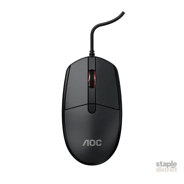 AOC MS130B/LA Wired Office Mouse USB Optical 3-Button Black - Electronics > Computer Accessories > Keyboards &
