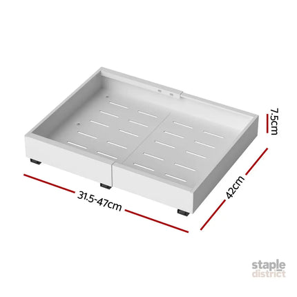 Artiss 2 Pack Pull Out Drawers for Cabinets Expandable Cabinet Organizer White - Furniture > Bathroom > Bathroom