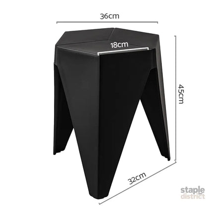 Artiss 2x Bar Stools Puzzle Plastic Foot Stool Black - Furniture > Bar Stools & Chairs > Table & Bar Stools