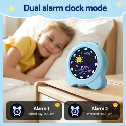 Artiss 3.8’’ Digital Day Clock Calendar Alarm LCD Display Blue - Home & Garden > Decor > Clocks
