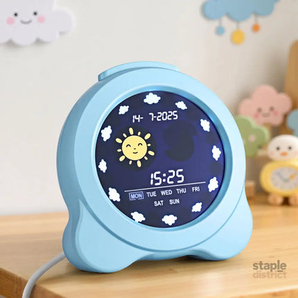 Artiss 3.8’’ Digital Day Clock Calendar Alarm LCD Display Blue - Home & Garden > Decor > Clocks