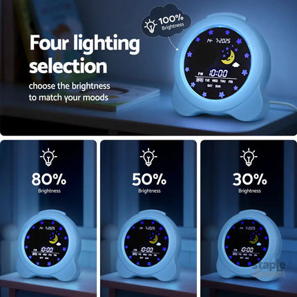 Artiss 3.8’’ Digital Day Clock Calendar Alarm LCD Display Blue - Home & Garden > Decor > Clocks