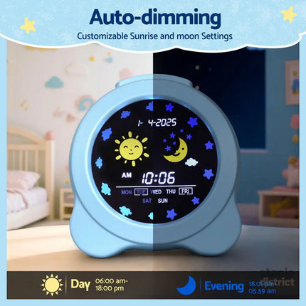 Artiss 3.8’’ Digital Day Clock Calendar Alarm LCD Display Blue - Home & Garden > Decor > Clocks