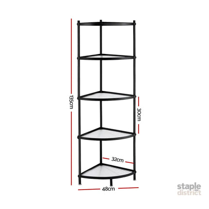Artiss 5-Tier Kitchen Corner Shelf Rack Stand Microwave Metal Storage Shelves - Appliances > Kitchen Appliances >