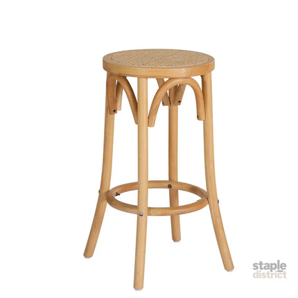 Artiss Bar Stool Rattan Seat Wooden - Furniture > Bar Stools & Chairs > Table & Bar Stools