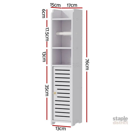 Artiss Bathroom Cabinet Toilet Roll Holder Tissue Organizer 3 Tier Floor Cabinet - Furniture > Bathroom > Bathroom