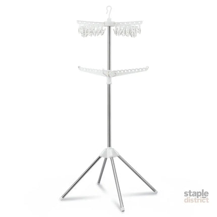 Artiss Clothes Rack Airer 2 Tier Rotatable Hanger Foldable - Furniture > Living Room > Coat Racks