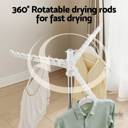 Artiss Clothes Rack Airer Rotatable Hanger Foldable 163cm - Furniture > Living Room > Coat Racks