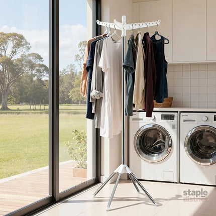Artiss Clothes Rack Airer Rotatable Hanger Foldable 163cm - Furniture > Living Room > Coat Racks