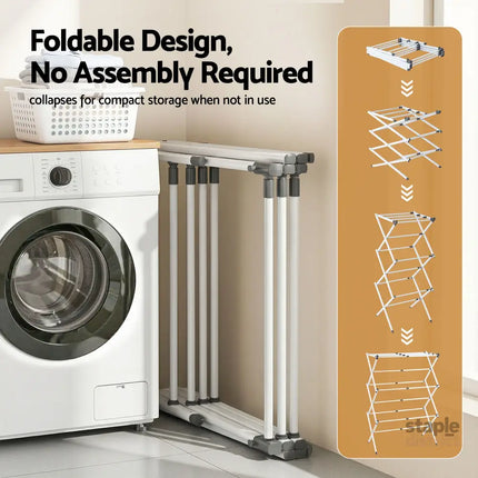 Artiss Clothes Rack Foldable Airer Drying Rack Portable No Assembly Required - Furniture > Living Room > Coat Racks