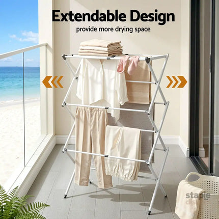 Artiss Clothes Rack Foldable Airer Drying Rack Portable No Assembly Required - Furniture > Living Room > Coat Racks