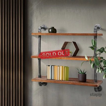 Artiss Floating DIY Pipe Shelf 3 Tiers - ISSA - Home & Garden > DIY > Kitchen & Bathroom DIY