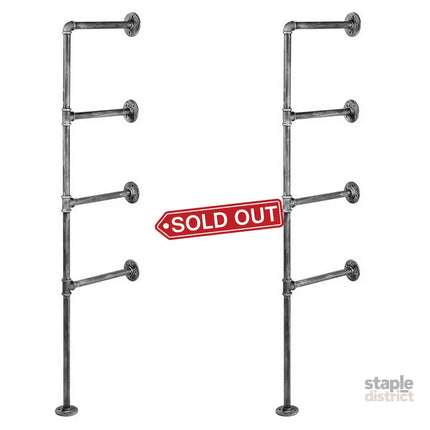 Artiss Floating DIY Pipe Shelf Metal Brackets Set of 2 - Home & Garden > DIY > Kitchen & Bathroom DIY