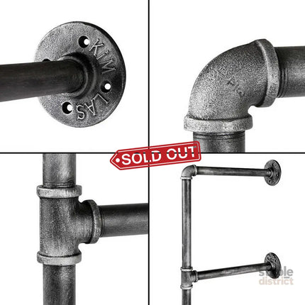 Artiss Floating DIY Pipe Shelf Metal Brackets Set of 2 - Home & Garden > DIY > Kitchen & Bathroom DIY