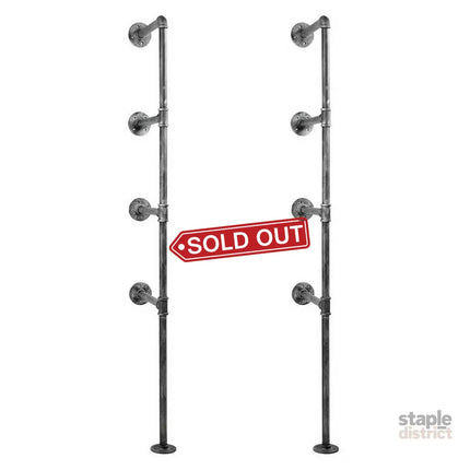 Artiss Floating DIY Pipe Shelf Metal Brackets Set of 2 - Home & Garden > DIY > Kitchen & Bathroom DIY