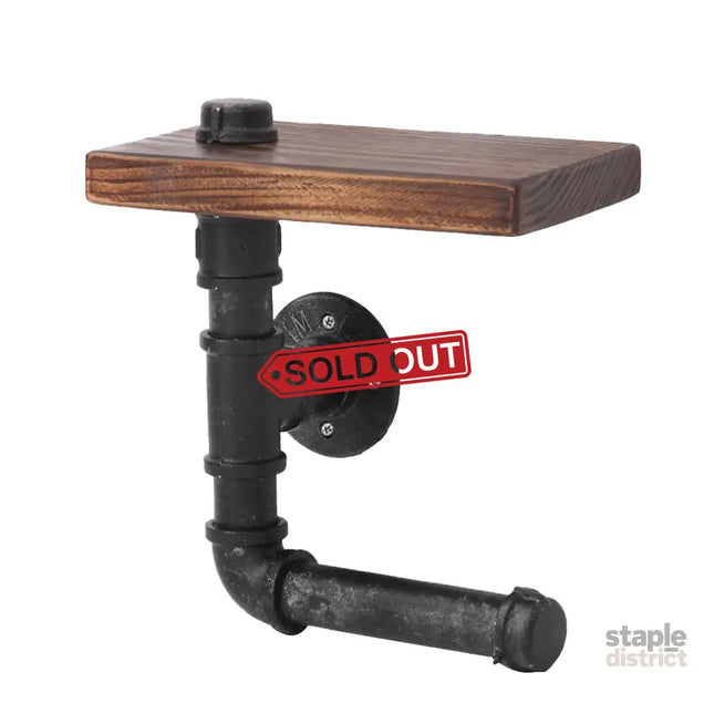 Artiss Floating DIY Pipe Shelf Toilet Paper Holder - Home & Garden > Bathroom Accessories > Toilet Paper Holders