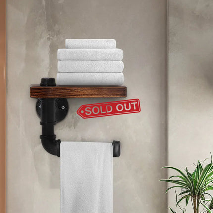 Artiss Floating DIY Pipe Shelf Toilet Paper Holder - Home & Garden > Bathroom Accessories > Toilet Paper Holders