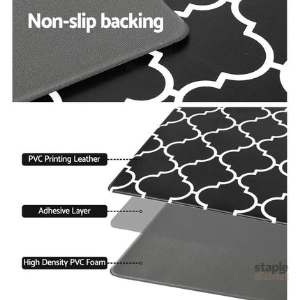 Artiss Kitchen Mat 45x150cm PVC Floor Rug Carpet Non-slip Gina - Home & Garden > Rugs > Floor Rugs