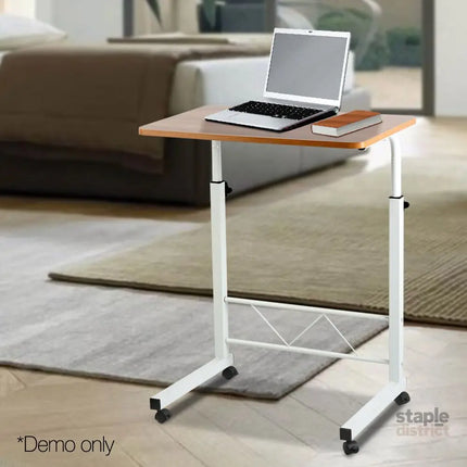 Artiss Laptop Desk Table Adjustable 60CM Light Wood - Furniture > Office > Desks