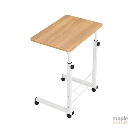 Artiss Laptop Desk Table Adjustable 60CM Light Wood - Furniture > Office > Desks